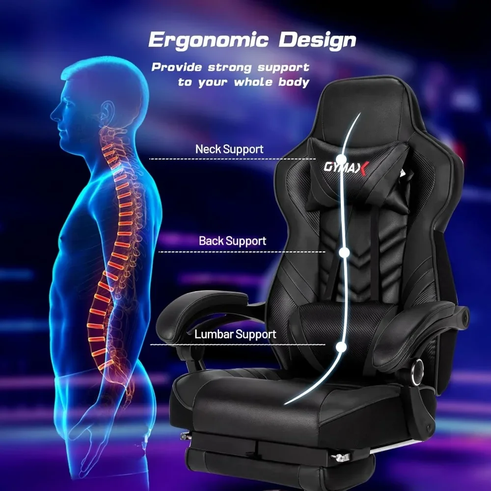 Ergonomic Computer Chair for Adults Teens Reclining Gamer Chair High Back Game Chair