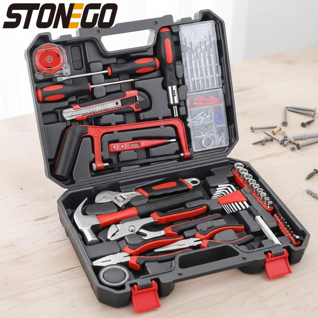 

108 Pcs Tool Set Combination Screwdriver and Wrench Kit for Auto Car Repair Home Household Use Hand Tools Toolbox