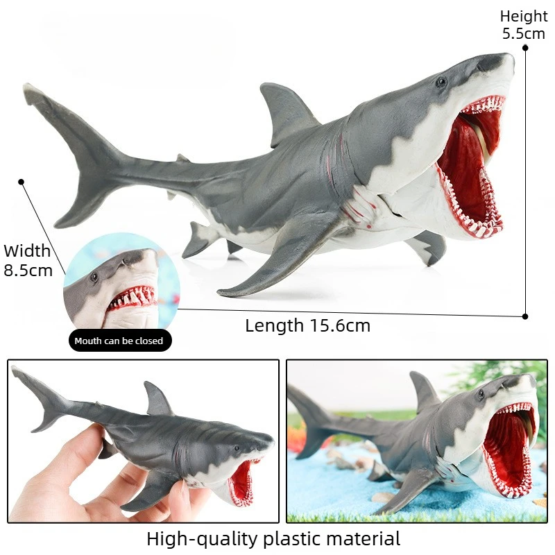 شخصية سافاج مارين سي لايف ميغالودون، حيوانات المحيط الكلاسيكية، نموذج سمكة القرش الكبيرة، مجموعة من البولي فينيل كلوريد، هدية للأطفال #5