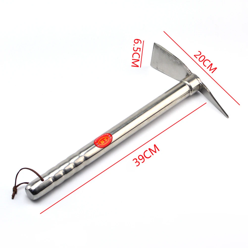 

Stainless Steel Hoe Lightweight Dual Purpose Digging Tool Durable Handle Garden Planting Shovel Soilhoe
