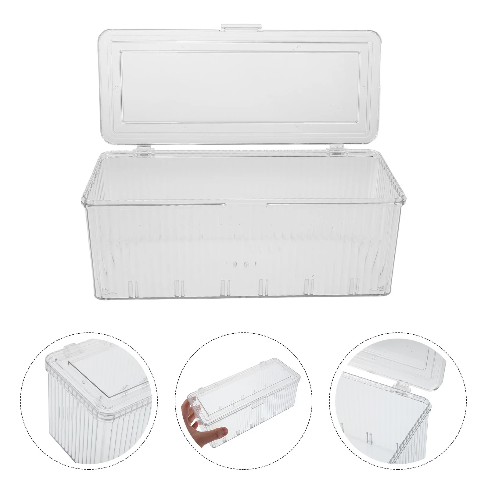 

Rectangular Clear Acrylic Bracelet Storage Box Jewelry Organizer Portable Travel Case for Earrings Ring Necklace Women Girls