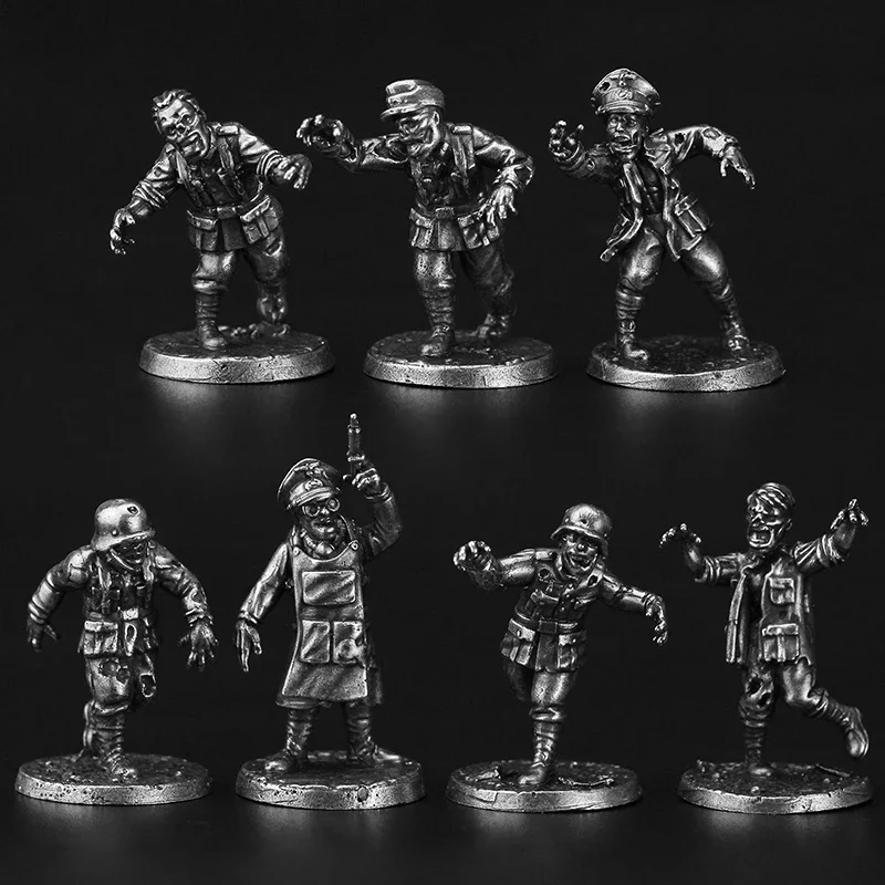 Wojskowe II Wojna Światowa Niemiecka Armia Zombie Żołnierz Korpus Metalowe Modele Figurki Akcji Zabawki Gra Planszowa Element Ozdoba Akcesoria
