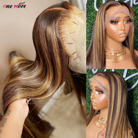 4 27 Highlight Wig Human Hair 13x4 Lace Frontal Wig Bone Straight Human Hair Wigs Honey Blonde Brown Colored Lace Front Wigs