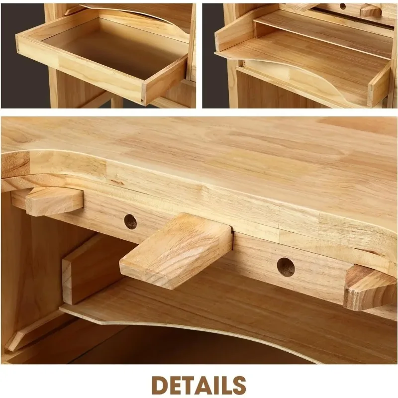 High Quality Heavy Duty Wood Workbench, for Workshop, Garage, W/Adjustable Handle