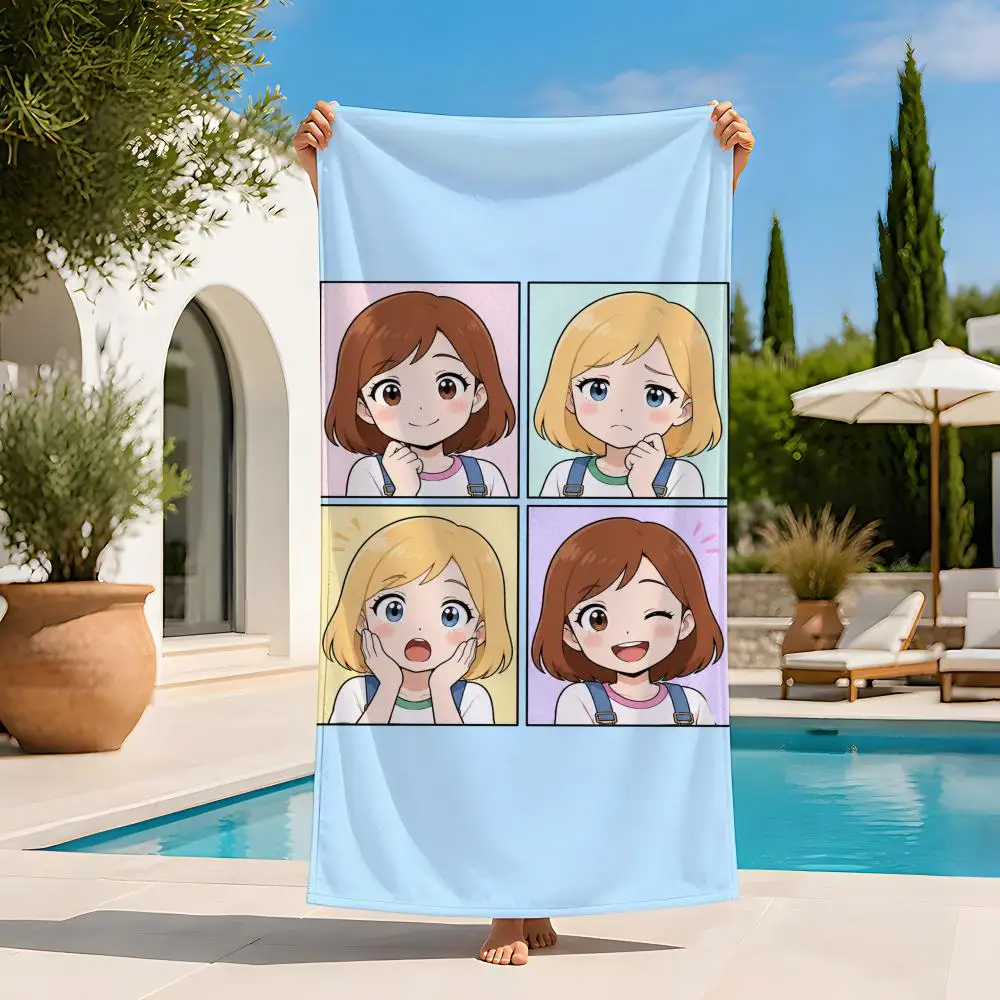 Four Tones Four Moods Expression Diary Towel Extra Large Beach Towel Quick Dry Sand Free Super Absorbent Lightweight