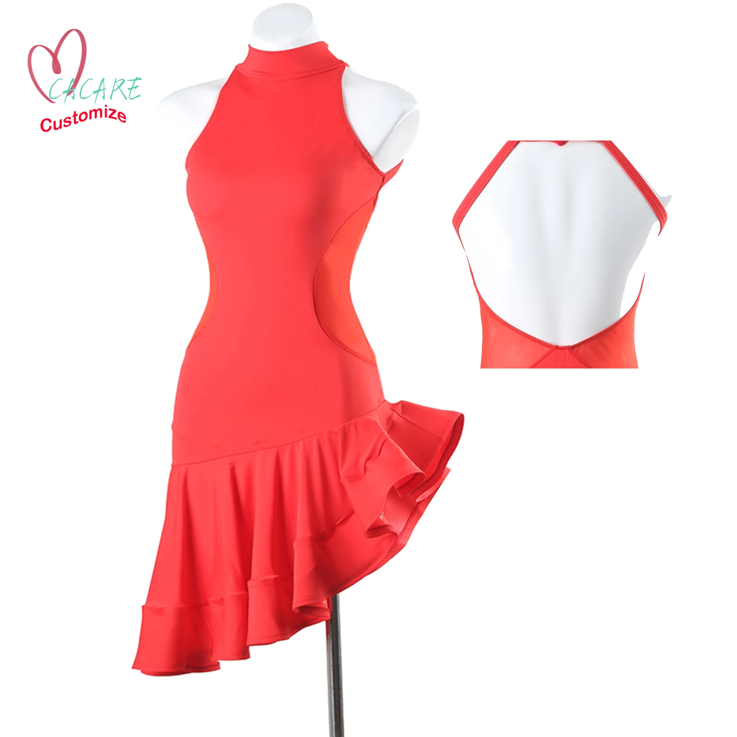 Simple Latin Dancing Dress Costume Latin America Clothes Competition Suit Outfit Sambas Standard Ladies Dance Dress Salsa 2995