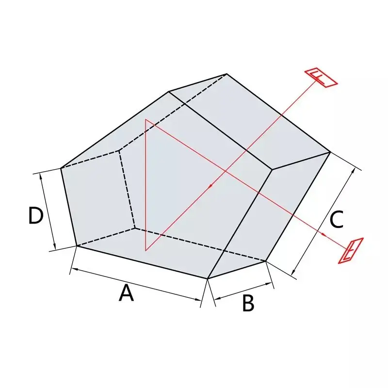JLGD-LJ-40 * 40 * 40 optical glass pentaprism high-precision second level diamond mirror customization