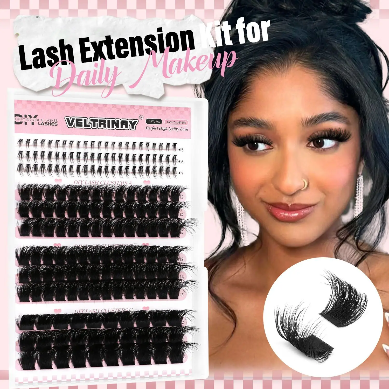 Upper And Lower Mixed Cat Eye Cluster Lashes DIY Segmented Grafting Soft Mink Fur Evenly Spaced Roots Uniformly Blossoming