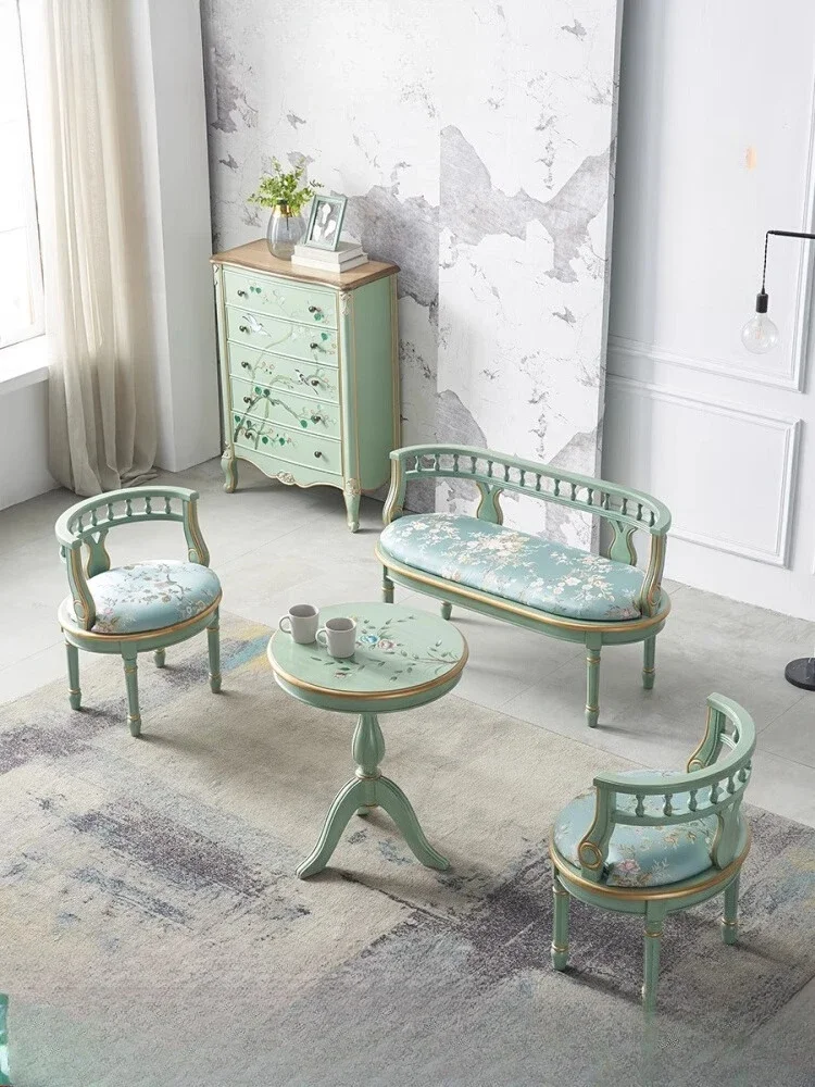 

Комбинация стола и стула AALeisure для встречи гости для переговоров небольших круглых столов, окрашенных краев и небольших квартир