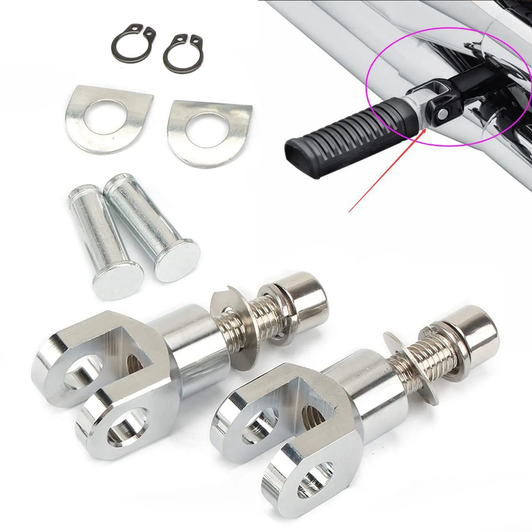 Excellent-29Mm Motorcycle Foot Pegs Support Mount Passenger Footrest Pedal Bracket For Softail Fatboy Flstf 2000-2006 view 5