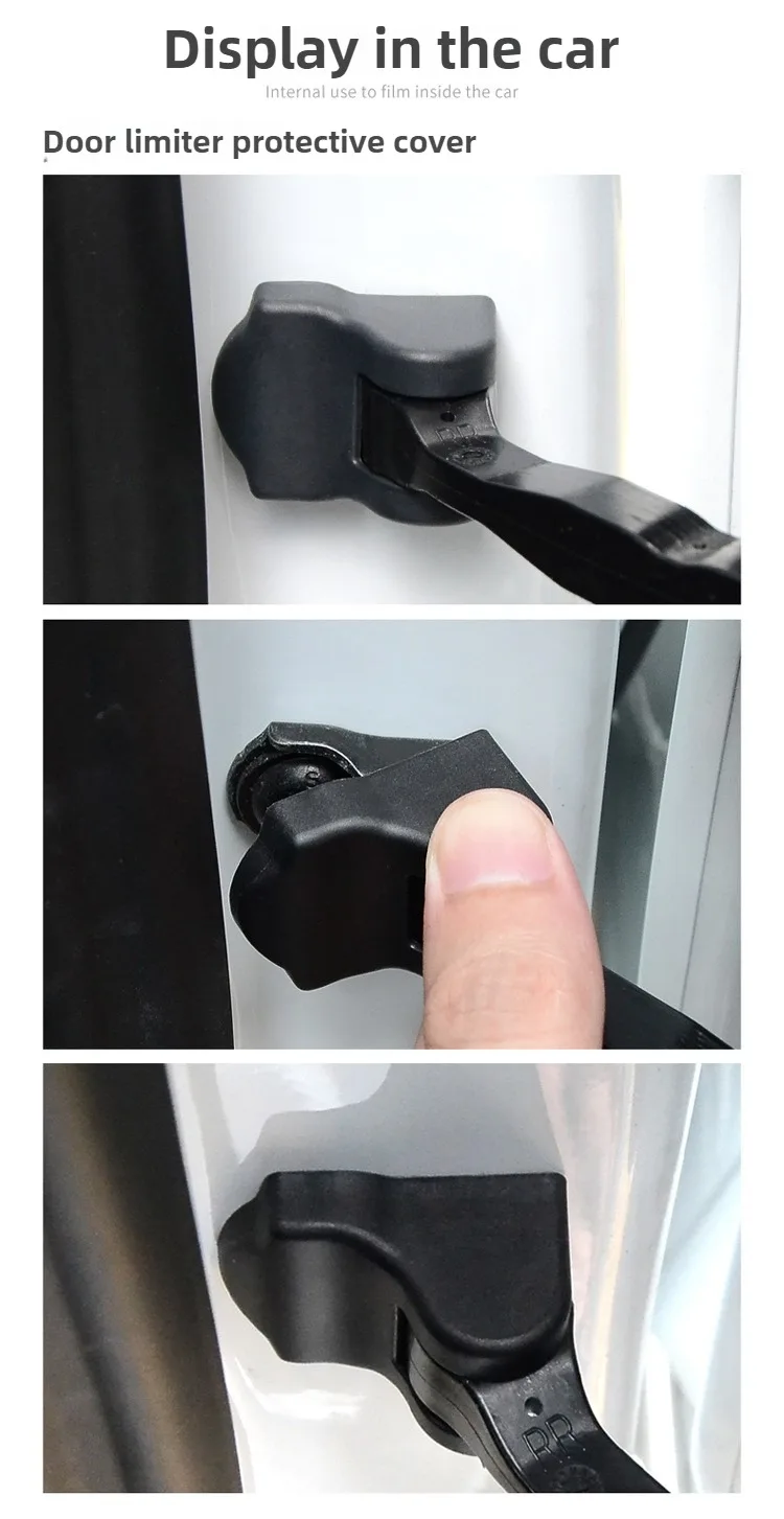 Für Tesla Model 3 Y Juniper Highland 2019-2025 2026 ABS Autotürschloss-Begrenzer Schutzabdeckung Kit Check-Arm-Stopper Verriegelungsschutz – Detail 6