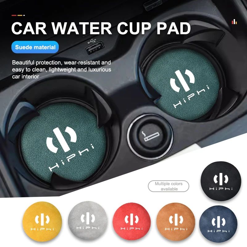 2pcs Car Cup Coaster High Quality Colorful Non Slip Pad Parts For Hiphi X 2023 Hiphi Z