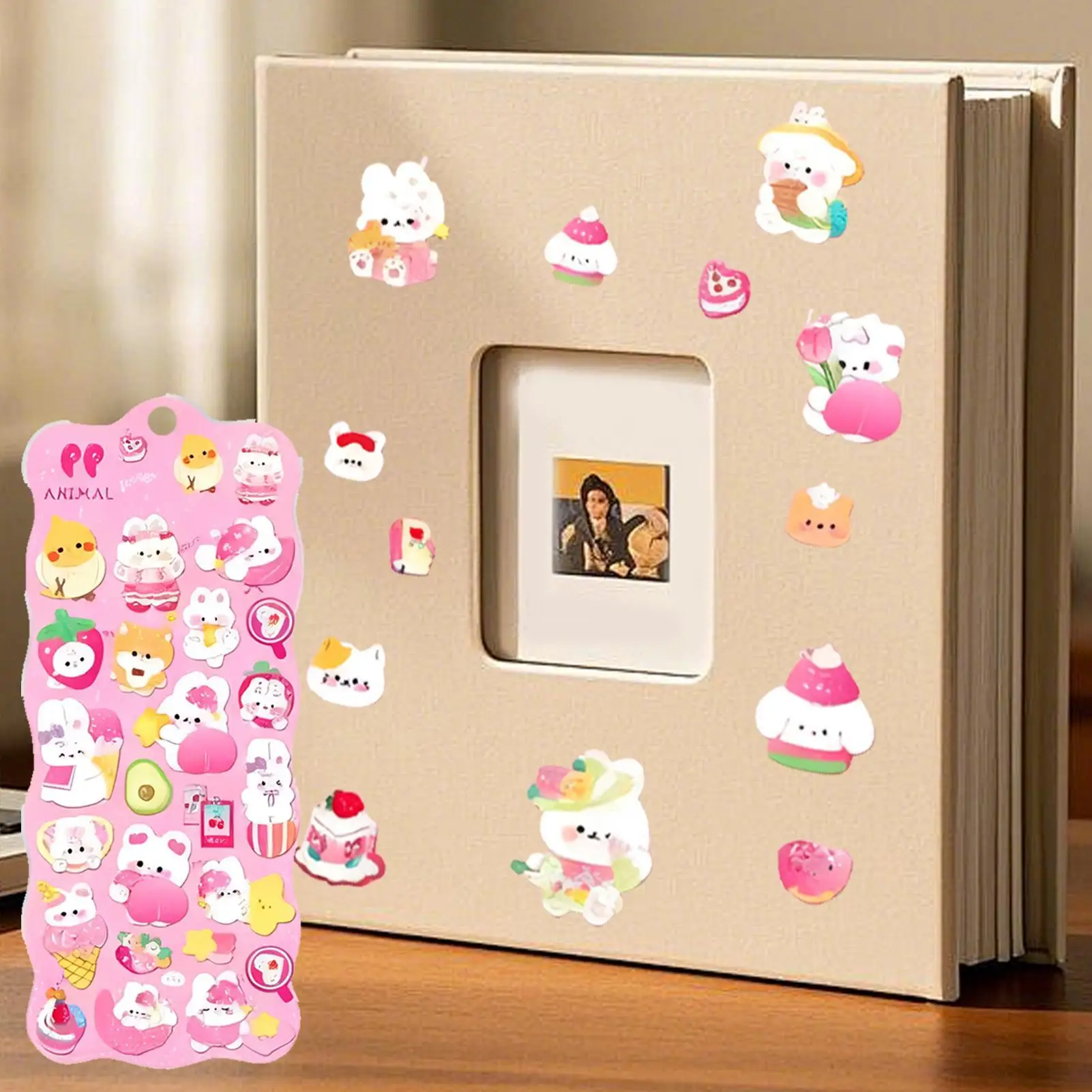 

3D Sticker Soft Animal Decals Scrapbook Stickers For Kids Adults Craft Party Prizes Classroom School Phone Luggage Water Bottle