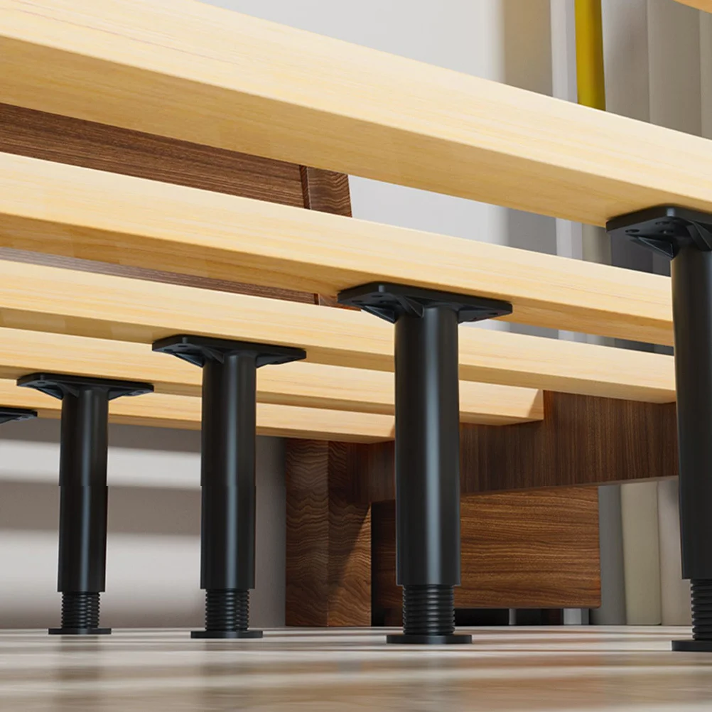 Gambe di supporto centrali per telaio letto da 4 pezzi Gambe di supporto per letto regolabili in altezza durevole Parti di ricambio per cuscinetti di carico