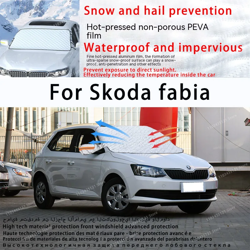 

For Skoda fabia the front windshield of a car is shielded from sunlight, snow, and hail auto tools car accessories