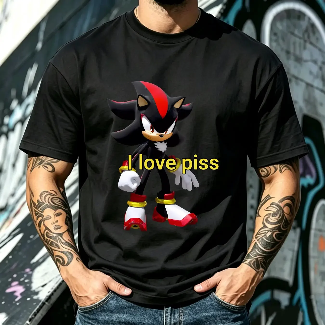 washed T Shirt I love piss funny meme long or short sleeves vintage Washed Stretched Soft Breathable streetwear Comfortable