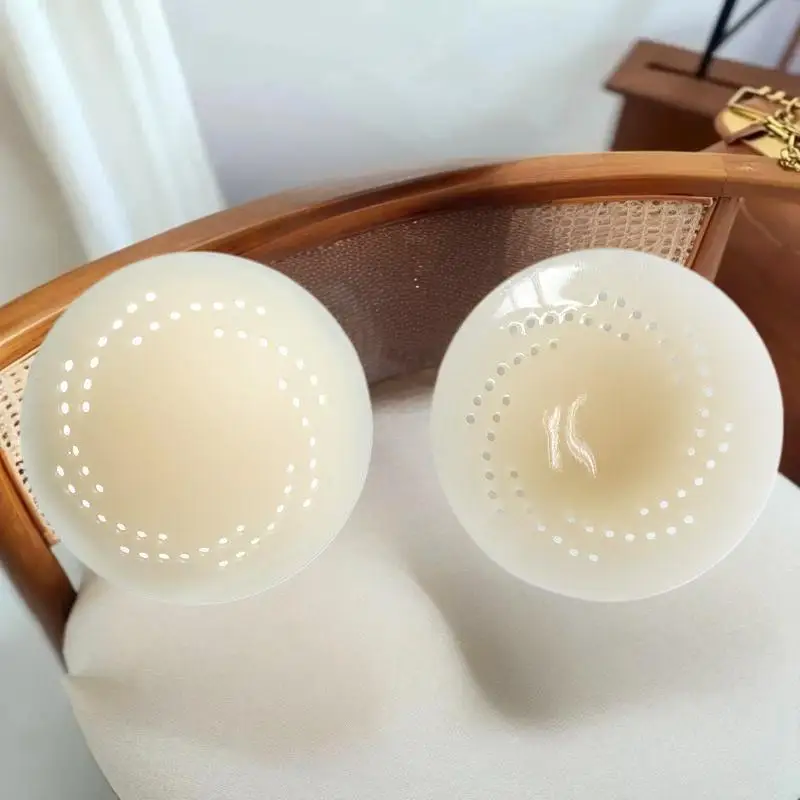 Reusable Sticky Bra Silicone Nipple Cover With Hole Lift Up Invisible Bra Self Adhesive Silicone Breast For Party Dress Bras Pad view 3
