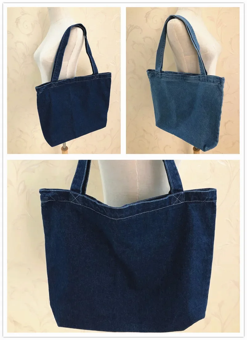 Denim Shoulder Bag Suitable for Both Men and Women Tote Bag Casual Large Capacity Shopping Bag