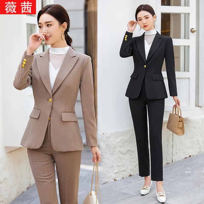 Business Wear Small Suit Jacket for Women Spring and Autumn2024New Fashion Temperament Goddess Style Slim-Fit Short Suit Top