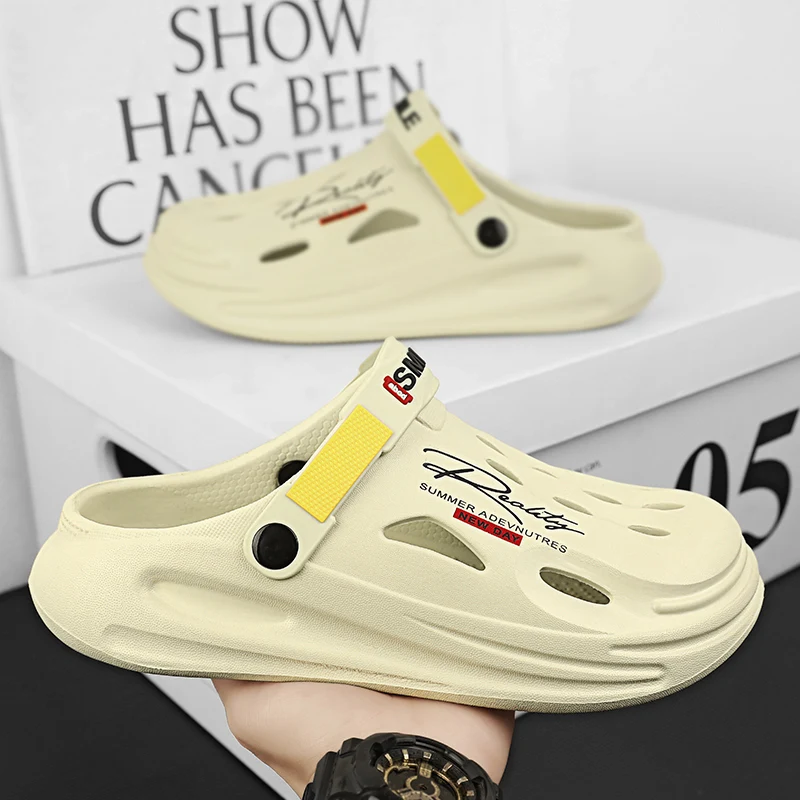 

Men's Baotou Summer Outer Wear Dual-Use Wear-Resistant Beach Shoes Men's Sandals and Slippers