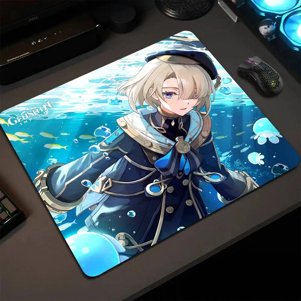 Freminet Genshin Impact Mouse Pad 22X18 Square Computer Accessories Office Game Table Mats Rubber Anti-slip Mousepads