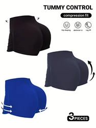 3 Piece Women's Seamless Yoga Booty Shorts High Waist Scrunch Butt Lifting Workout Hot Pants