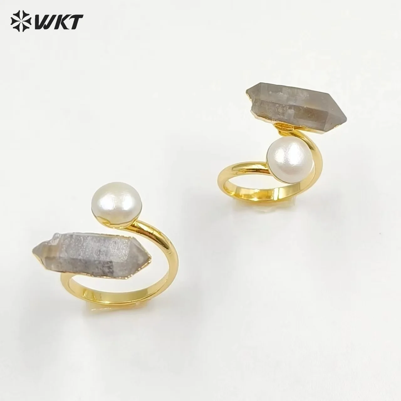 

WT-MPR065 WKT 2025 Кристалл Helkimon Sparkle Diamond 18 К Позолоченное Высокое Качество Обручальное Кольцо Аксессуары ГОРЯЧИЕ