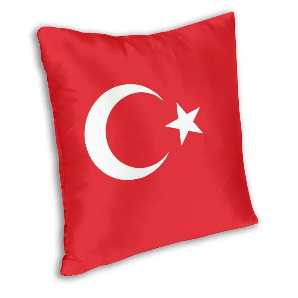 Turkey Turkiye Flag Throw Pillow Cover Polyester Cushions for Sofa Turkish Funny Cushion Covers