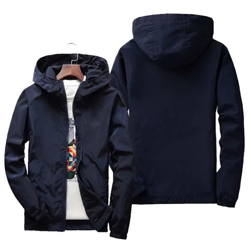 

2024 New Spring and Autumn Windproof Zipper Jackets for Men's Leisure Outdoor Camping Solid Color Fashion Versatile Jackets