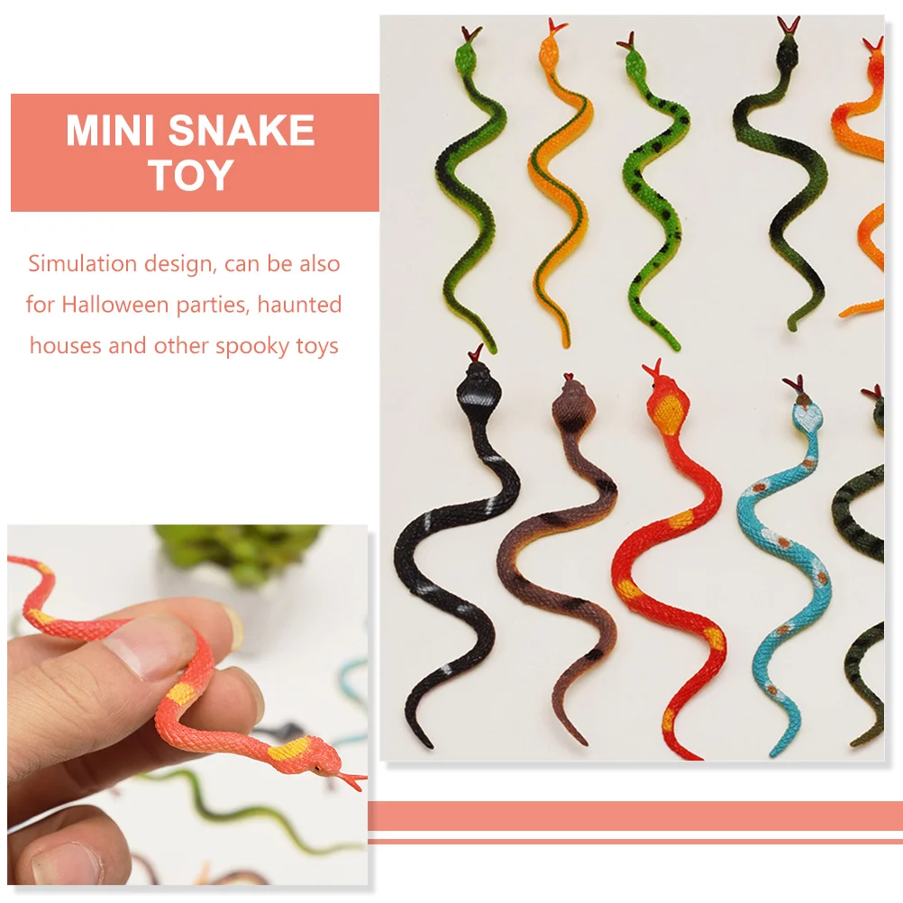 Educational Portable Simulation Snake Model Kids Prank Toy Haunted House Snake Prop for Halloween Party Education Decorate