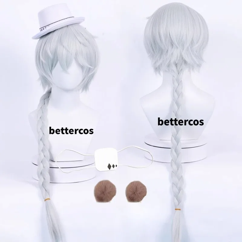 Nikolai Gogol Cosplay Wig New Anime Season 4 Braided Heat Resistant Synthetic Hair Wigs + Wig Cap