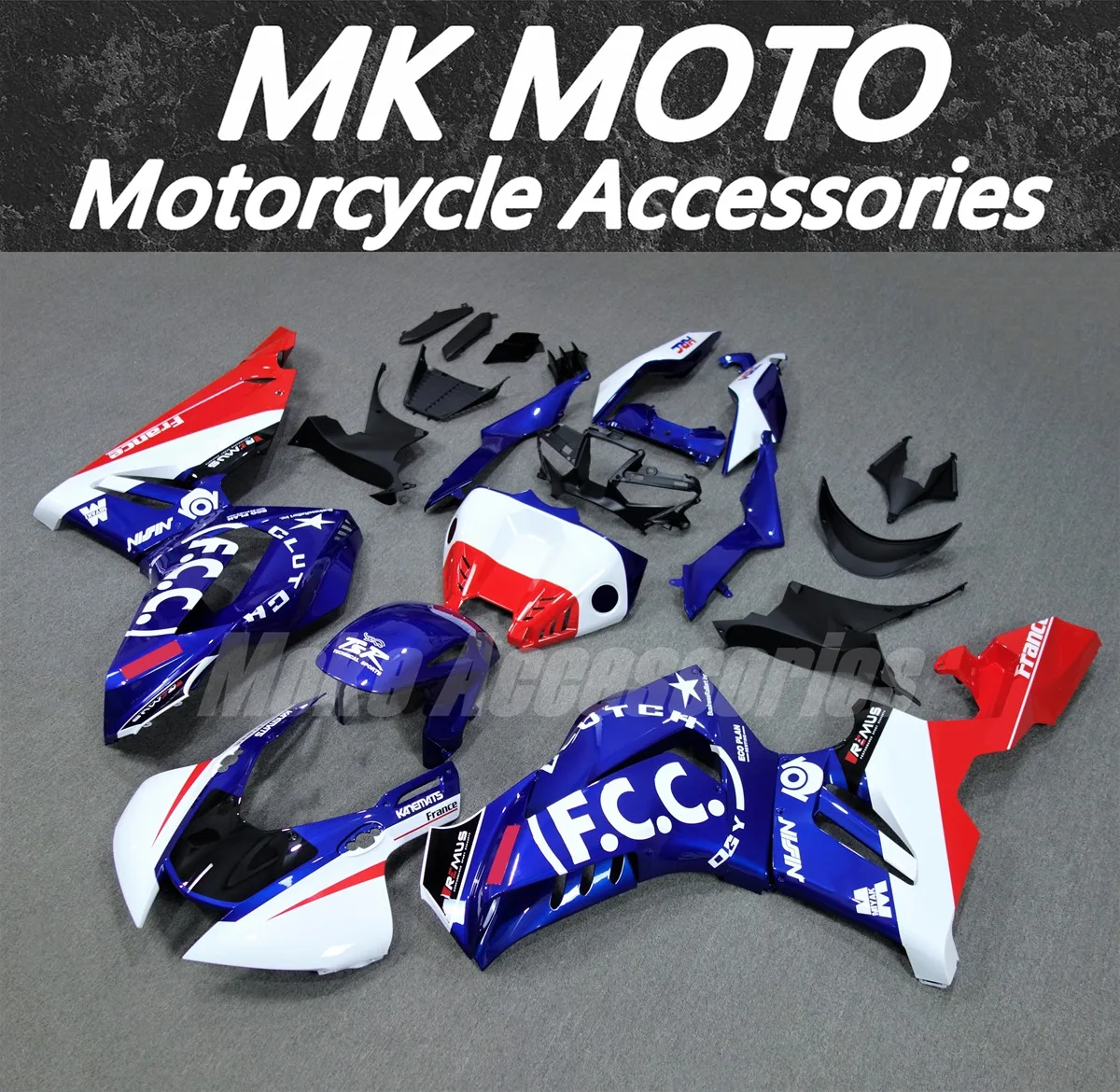 

Комплект обтекателей для CBR1000RR-R Fireblade SP 2020 2021 2022 2023, высококачественный комплект обвеса, сине-белый, литье под давлением, FCC