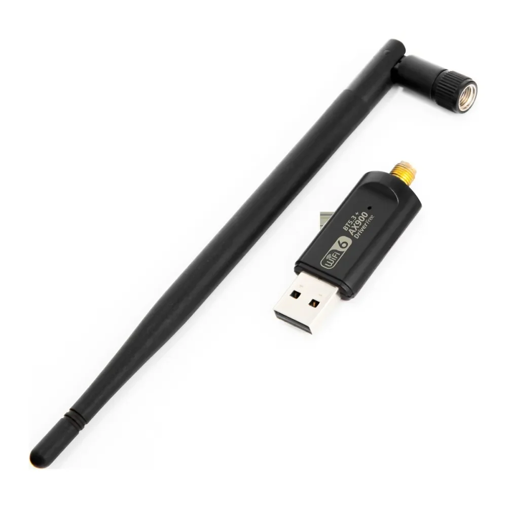 USB 와이파이 어댑터 듀얼 밴드 블루투스 5.3 6 동글, 무선 와이파이 리시버, PC 및 노트북 드라이버 무료, Win10/11 AX900, 2 in 1