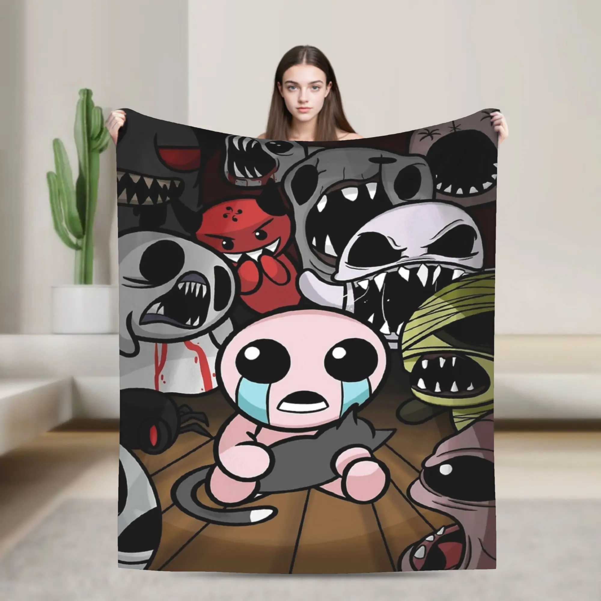 Game The Binding of Isaac Blanket Flannel Spring/Autumn  Multi-function Warm Throw Blankets for Bed Office Bedspreads