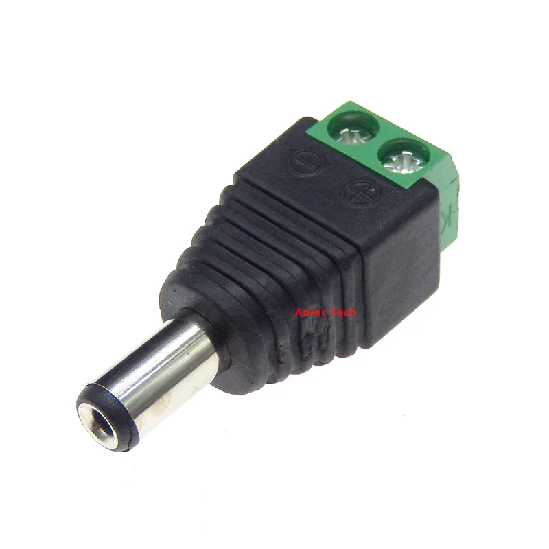 1PCS 2.1mm x 5.5mm Female DC power plug Female plug jack adapter connector Male plug socket Green 2.5mm x 5.5mm