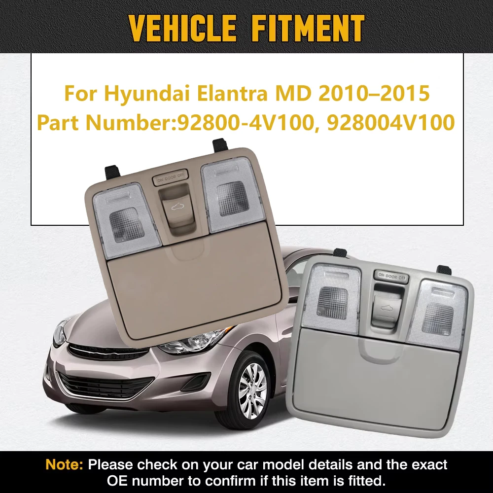 

For Hyundai Elantra MD 2010–2015 Reading Lights Assembly With Sunroof Switch Glasses Case Ceiling Light 92800-4V100 928004V100
