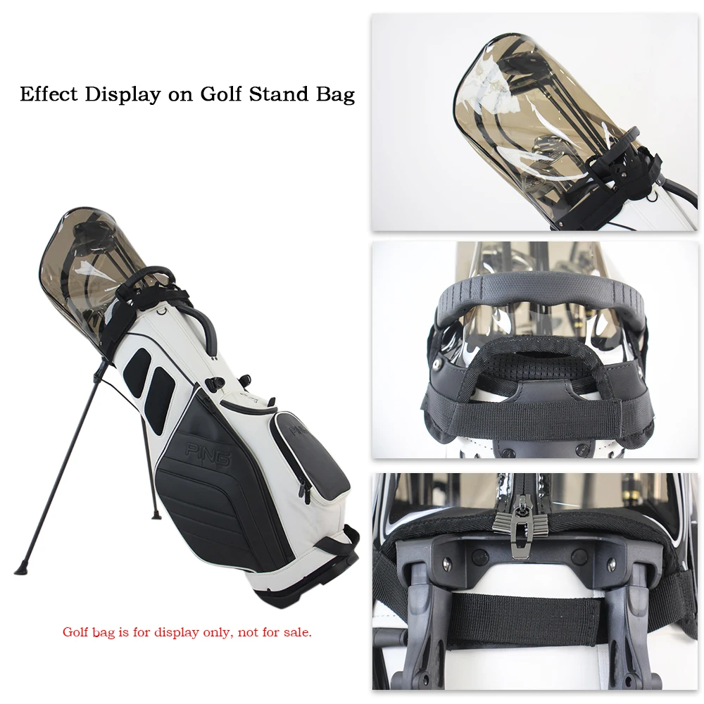 Universelle Golftaschenabdeckung, Golfschläger-Staubschutz, Modische Transparente TPU-Materialien mit Vier Knöpfen – Detail 4