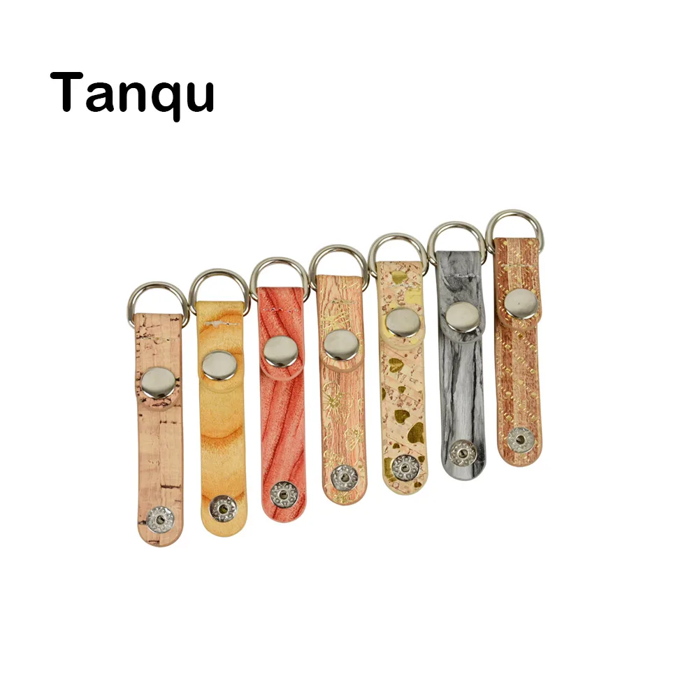 TANQU New 1 Pair 2 piece wood pattern grain  Clip Closure Attachment for Obag Faux Leather Strap Hook Clip for Opocket O bag