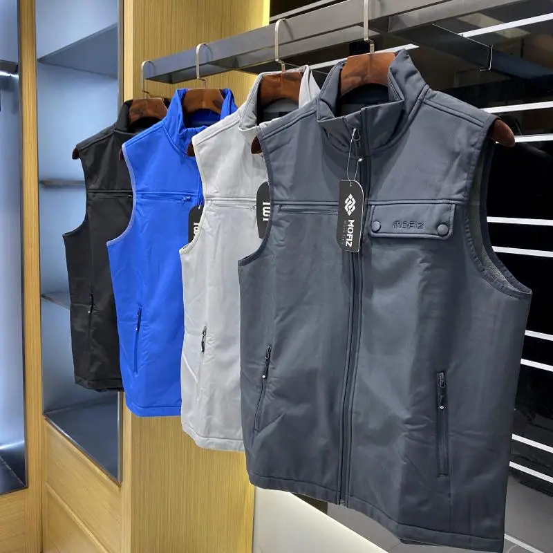 

Top Notch Fce Lined Stand Collar Outdoor Windproof Water Resistant Vest for Couples Youth ular Thi Stand Fit Casual