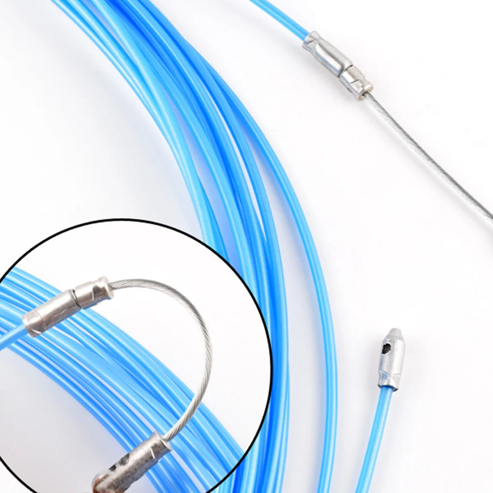 

30M Blue Electrical Threader Metal Cable Puller Wire Lead Stretcher Dark Groove Manual Threading Device High Strength Flexible