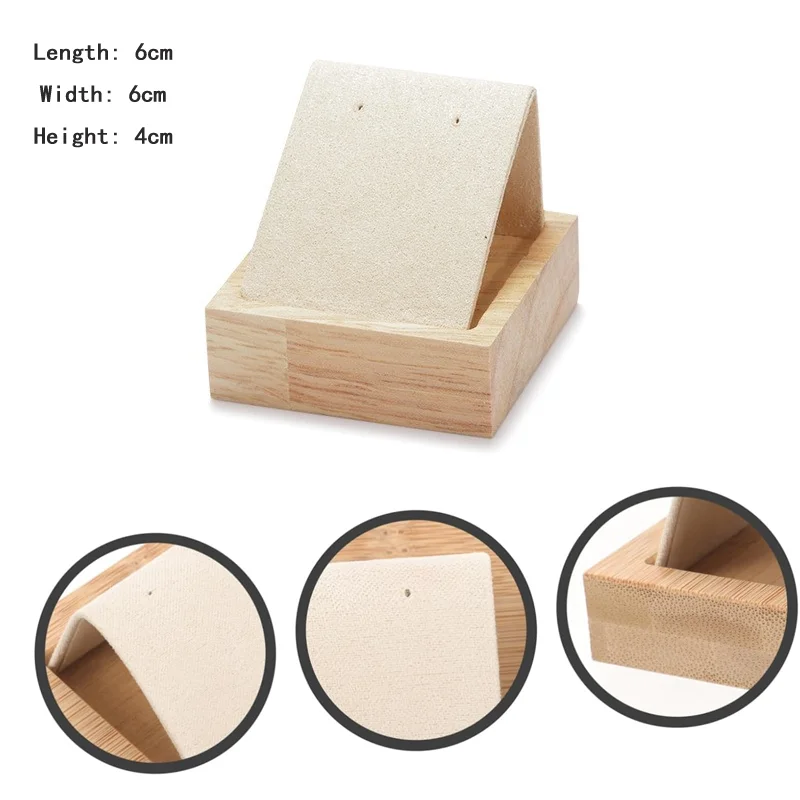 Bamboo Wood Earrings Display Stand for DIY