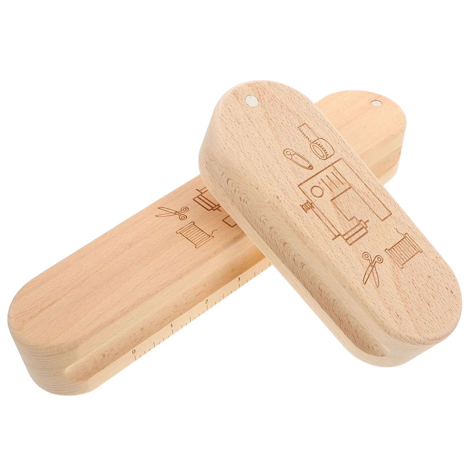 

2Pcs Quilting Clapper with Scale Magnetic Hardwood Tailor Clappers Sewing Fabric Pressing Tool Quilting Ironing Accessories