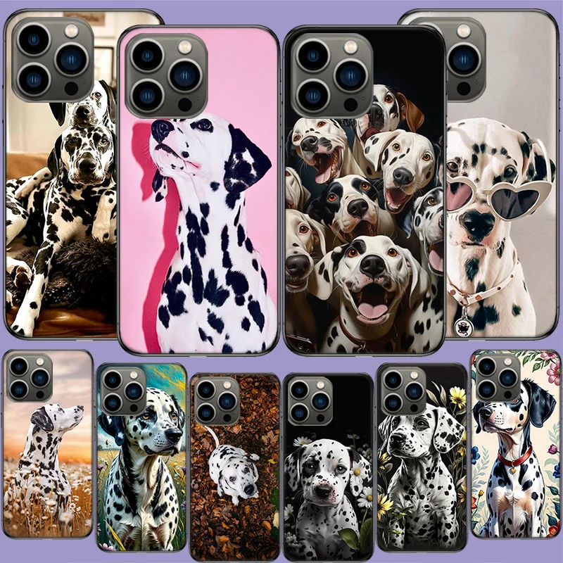 A Clever Spotted Dog Phone Case For Apple Iphone 16 13 Pro Max Coque 15 14 Plus Clear 12 Mini 11 Pro Cover Cute Fundas Silicone