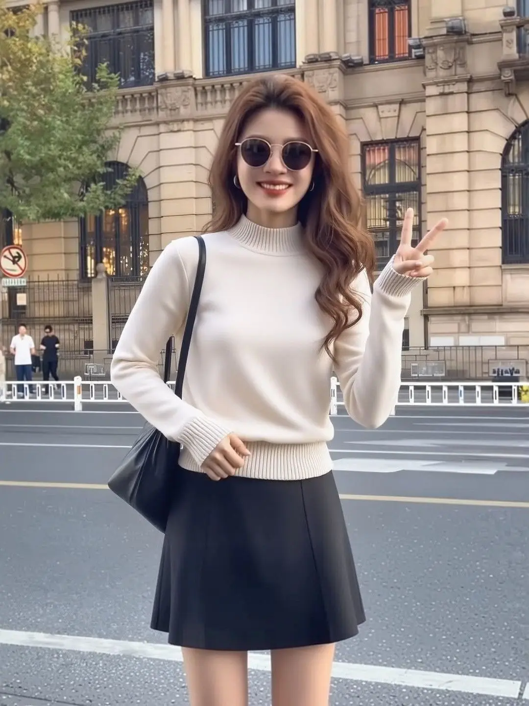 

ay High Collar Women's Knitwear Loose Long Sve Thiened Winter Autumn Soft Cozy Inner Wear Base Layer Top