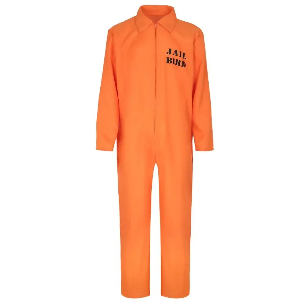 Disfraz de prisionero naranja de Carnaval para adultos, mono de Cosplay para hombres y mujeres, trajes de juego de rol, uniforme de ropa de Carnaval de Halloween de fantasía