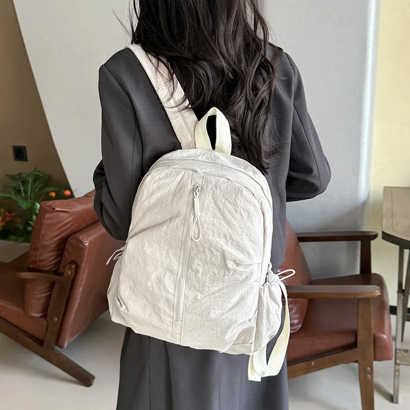 New Korean Style Macaron Color Lightweight Oxford Backpack for Women Casual High Appearance Oxford Shoulder Bag