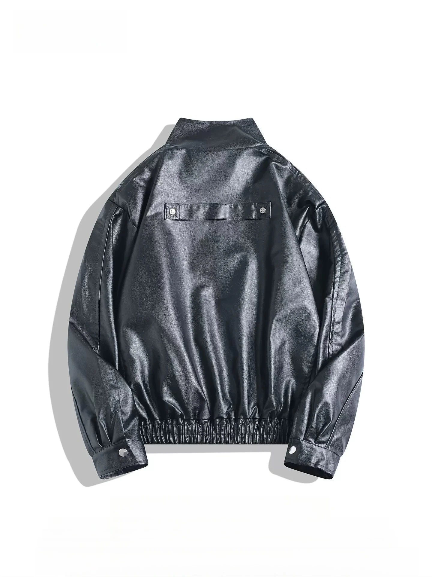 2026 Spring Autumn American Motorcycle Street Style Men's Casual Fashion Deconstruction Versatile PU Leather Jacket