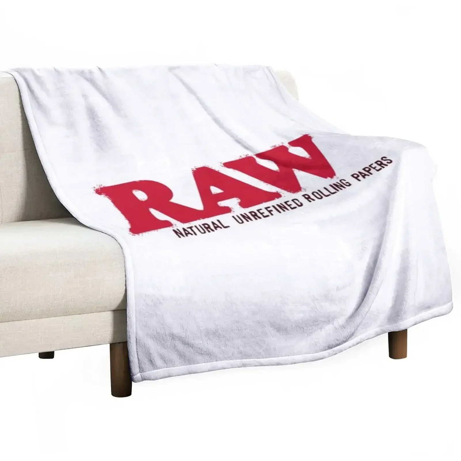 

RAW Rolling Papers Throw Blanket Soft Big Decorative Sofa Furry Blankets