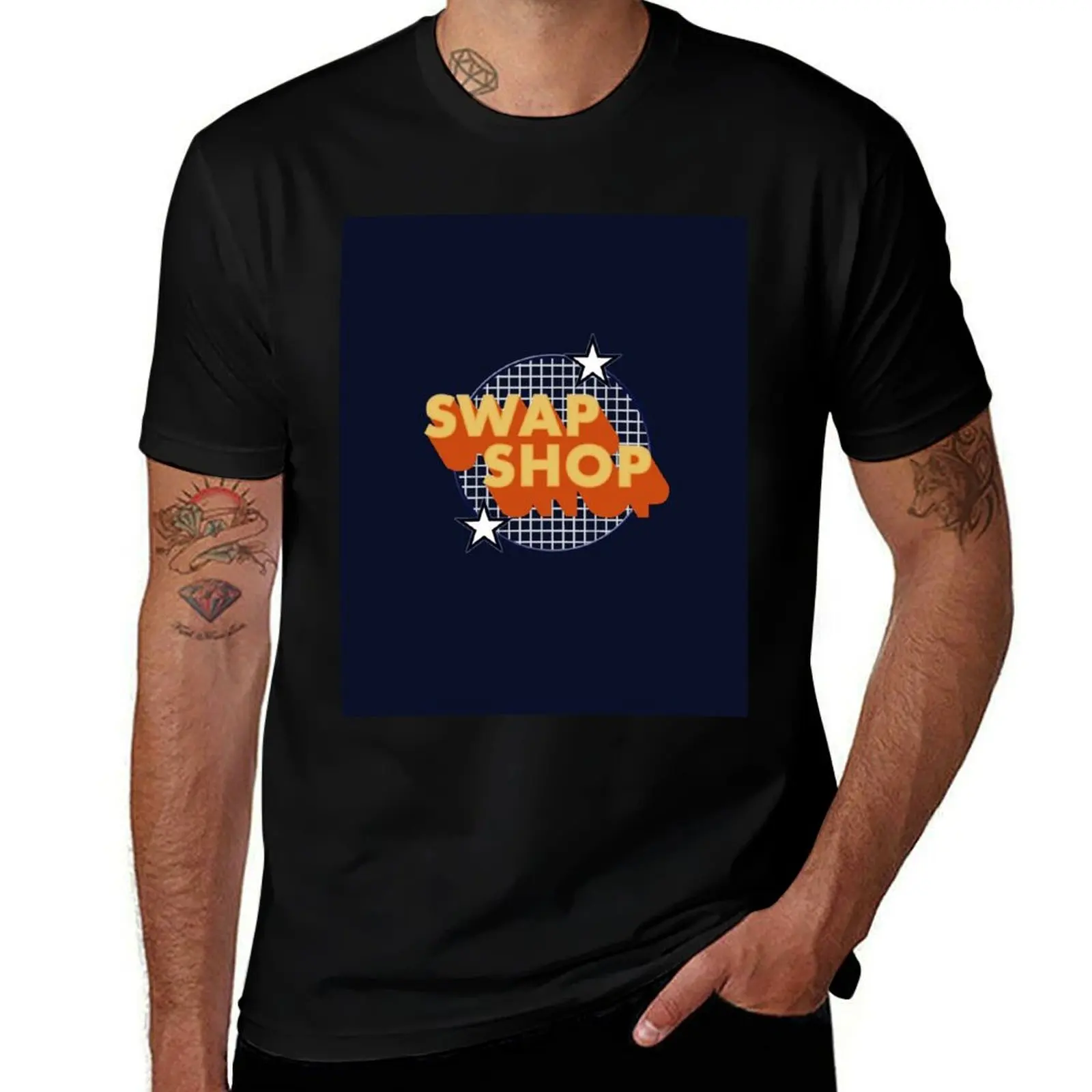 Swap Shop Tribute T-Shirt korean fashion plus size tops man clothes funny t shirts for men