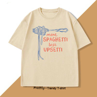 Spaghetti T Shirt Funny Food T-Shirt Foodie Food Humor Printed Tshirt Cotton Short Sleeve Fast Shipping Pure Cotton Tees Clothes